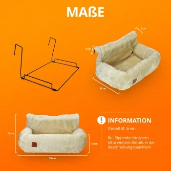 Schlitzohr Heizungsliege Lucky Beige – Bild 5