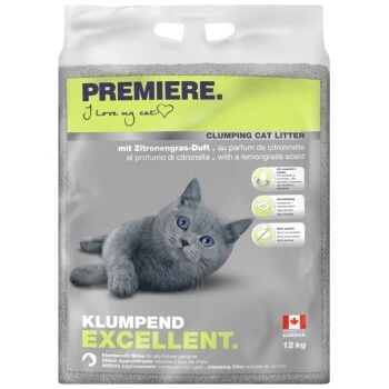PREMIERE Excellent Klumpstreu, Zitronengras-Duft 12 Kg